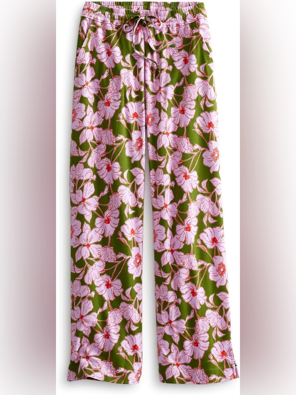 Vera Bradley Olive Green and Pink Floral Pajama Set - Picture 3 of 9